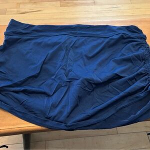 Athleta Deep Blue Mini swim Skirt with side ties